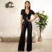 Women's Solid Color Lace Patchwork Flared Pants Trousers For Ladies_ecoleips.com