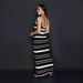 Fashion Striped Knitted Vest Top High Waist Color-Block Skirt Two-Piece Set For Women_ecoleips.com
