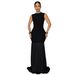 Women's Clothing Fashion Splicing Pleated Temperament Slim Beaded Dress_ecoleips.com