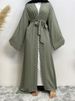 Latest Muslim Abayas For Women Islamic Fashion Pearls Kimono Robe Modest Dress Long Elegant Cardigans Clothing Front Open Abaya_ecoleips.com