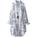 Women's Mid-Length Artistic Letter-Print Casual Shirt With Sun Protection, Versatile Cardigan For Commuting And Stylish_ecoleips.com