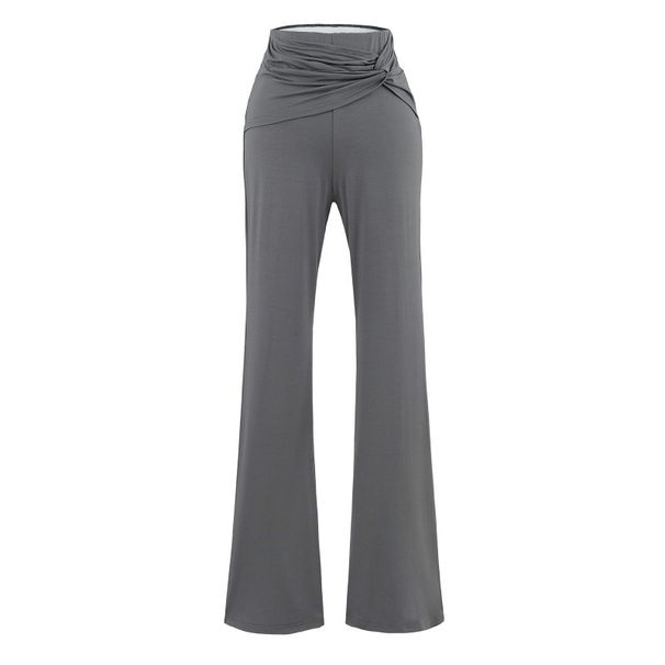Women’s Clothing- Summer New Hot Girl V Waist Knot Flared Trousers Female Sensual Low Waist Comfortable Yoga Sports Casual Pants_ecoleips.com
