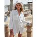 Women's Autumn/Winter French-Style Minimalist Long-Sleeved Shirt With Slit Design, Casual And Relaxed Fit For Versatile_ecoleips.com
