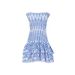 Unique Design Embroidered Ruffle Short For Women, Spring 2026, Strapless Hollowed-Out Layered Waist-Slimming Dress_ecoleips.com