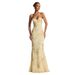 In-stock Floral Evening Dress, Elegant Strapless Slim-fit Sleeveless French-style Backless Solid Color Long Dress For_ecoleips.com