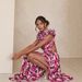 New European And American Women's Fashion Ins Vacation Long Hollow Slim Deep V Ruffle Floral Backless Dress_ecoleips.com