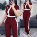 Spring/Summer Women's Color Block Button Top Hot New Faux Pocket Round Neck Short Sleeve Set With High Waisted Comfortable Trousers_ecoleips.com