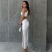 Women's Clothing Summer Halter Neck Cropped Dress For Women Slit Irregular Fashion Style For Formal & Casual For Women_ecoleips.com