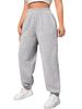 Women's Fleece Lined Jogger Sweatpants European American Style Solid Color Loose Fit Autumn Winter Casual Bottoms_ecoleips.com