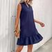Women's Sleeveless Ruffled A-Line Vest Dress Casual Day Out Spring Summer New American Style Clothing_ecoleips.com