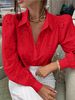 Women's Clothing Casual Loose Fashion Hollow Puff Sleeve Cardigan_ecoleips.com