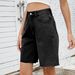 Women's Clothing Washed Straight Casual Edge Denim Shorts Women's Trend_ecoleips.com