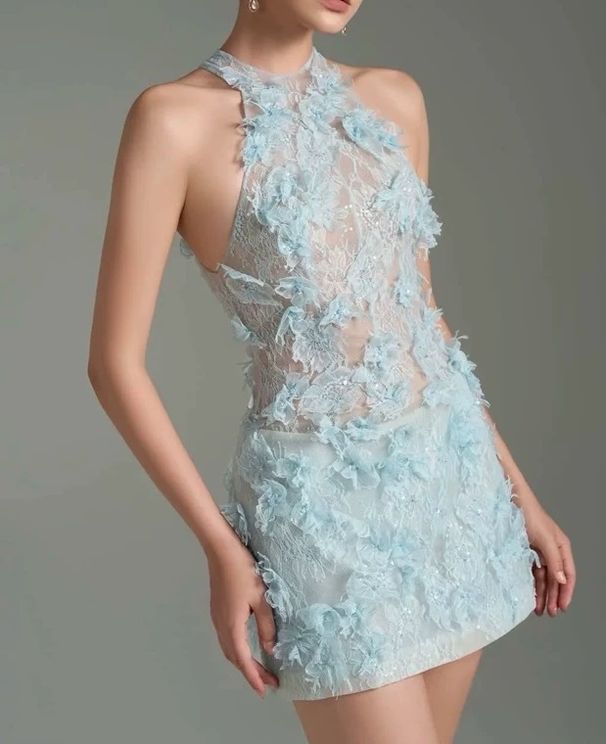 Women's Clothing New Vietnamese Niche Light Luxury Lady Style Dress Light Lace Birthday Engagement Dress Pure Desire Style_ecoleips.com