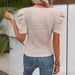 Women's Clothing Spring And Summer New Slim Round Neck Bubble Short Sleeve T Shirt Tops Women_ecoleips.com