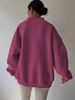K New Women's Casual Clothing Solid Color Long Sleeve Round Neck Sweatshirt Loose Large Size Sports Shirt_ecoleips.com