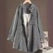 Korean Style Loose Oversized Shirt Women's Spring And Autumn Plaid Shirt Versatile Fashion Mid-Length Long Sleeve Top_ecoleips.com