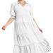 2025 New Fashion Comfortable Mid-Sleeve V-Neck Layered Dress For Women_ecoleips.com