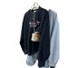 American-style Real-shot Bow Embroidered Sweatshirt For Women, Autumn Loose-fit Korean Version Versatile Round-neck Thin_ecoleips.com