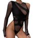 Summer Sexy See through Mesh Bodysuit for Nightclub Hot Girl European And American Style Cross Border Wholesale Women's Clothing_ecoleips.com