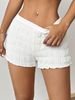 Women's Clothing New Women's Textured Slim Shorts Fashion Shorts_ecoleips.com