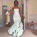 2024 Summer New European And American Cross-Border Women's Clothing Elegant Design Ruffle Trim Mermaid Long Dress_ecoleips.com