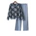 Jacquard Knit Sweater & Wide-Leg Pants Set – Stylish Casual Outfit For Women_ecoleips.com