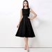 Women's Clothing Elegant Sleeveless A-Line Dress – Crystal Neckline & Flared Hem (S-XXL)_ecoleips.com