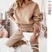 Women's Clothing Autumn/winter Long Hooded Women's Fashion Sweatshirt And Pants Set._ecoleips.com