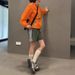 2025s 【T7311】Unisex SU Dry Mid Pants Side Seam Color Block Shorts_ecoleips.com