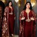 Z279 Dubai Muslim Saudi Gold Foil Two-Piece Evening Women's Robe Dress Abaya_ecoleips.com