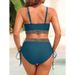 Women's Clothing Sexy Two-Piece Beautiful Bikini Set – Peacock Blue & Black Swimwear For Beach & Pool (S-XXL)_ecoleips.com