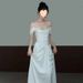 Off-the-shoulder Light Wedding Dress, Simple And Elegant, Satin French Vintage Forest Style, Engagement Dress Women,_ecoleips.com