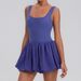 Women's Clothing Fitness Pleated Skirt Two Piece Bottom Anti Exposure Pocket Dress Sports Yoga Tennis Skirt_ecoleips.com