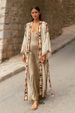 Women's Clothing Long Beach Blouse Kimono Cotton Printed Holiday Robe Cardigan Sunscreen Shawl_ecoleips.com