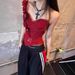 Purely Alluring Hot Girl Design, Heavy-duty Red Fishbone Strapless For Women, New Summer Style, Waist-cinching And_ecoleips.com