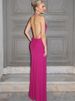 Weird Puss Ruched Sexy Dress Women Y2K Coquette V Neck Cross Backless Sleeveless Ruffles Splits Prom Party Hipster Long Bodycon_ecoleips.com