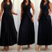 Voya Women's European American Style Set: Tank Top And Pleated Long Skirt, Summer Solid Color, High-end Elegant Women's 2-Piece Set_ecoleips.com