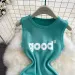 Fashion Y2K Letters Knitted Women Dress Sexy Tank Sleeveless Slim Elastic Bodycon Summer Dress Streetwear Vestidos_ecoleips.com