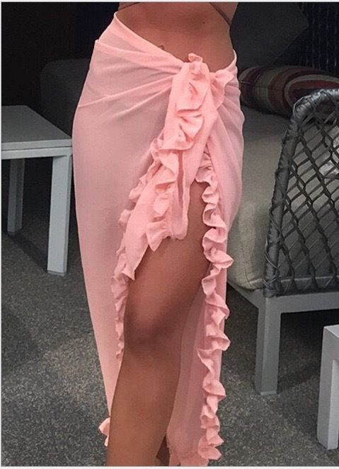 Women's Clothing Outdoor Sun Protection Beach Skirt Chiffon Skirt Lace Hot Style Tassel_ecoleips.com