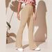 New Women's Casual Knitted Sports Pants Falling Flare High Waist Yoga Pants_ecoleips.com