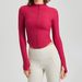 Women's Clothing Casual Jacket Long Sleeve Zipper Running Skin Friendly Sports Fitness Tops_ecoleips.com