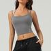 Women's Clothing New Nude Contrast Color Yoga Clothes Top Tight Sports Underwear Women's Spaghetti Strap Fitness Clothes Top Vest_ecoleips.com