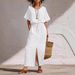 Women's Bohemian Style Batwing Sleeve Top And Long Skirt Set Spring Summer_ecoleips.com