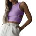 New Summer Women's Sporty Short Crop With Hollow Design, Sleeveless Tank Top For Layering_ecoleips.com