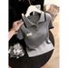 Women's High-End Knit Top Gray Collar Short Sleeved Fashionable Stylish Versatile Slimming New Style_ecoleips.com