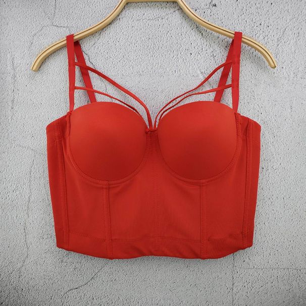 Versatile Cotton Cloth Steel Ring Buttoned Summer Style Tube Top Vest Korean Style Trendy European And American Hot Selling Bra for Women_ecoleips.com