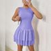 Women's Sleeveless Ruffled Hem Pleated Dress Casual Elegant Fashion Solid Color Thin Summer Clothing_ecoleips.com