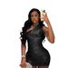 Women's Slim Fit One Shoulder Gathered Nightclub Dress Fashionable Fluorescent Tight Fitting Casual Elegant Summer Dress_ecoleips.com