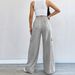 Voya Spring New Spring Style Women's Wide-leg, Cotton-polyester Blend, European And American Style, Casual Wide-leg Pants For Women_ecoleips.com