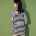Women's Three Piece Swimsuit Set Long Sleeved Sun Protection Cover up Slimming Striped Design Boxer Briefs Hot Spring Swimmers_ecoleips.com